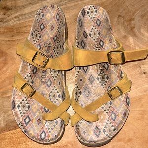 Birkenstock sandals suede mayari ocher